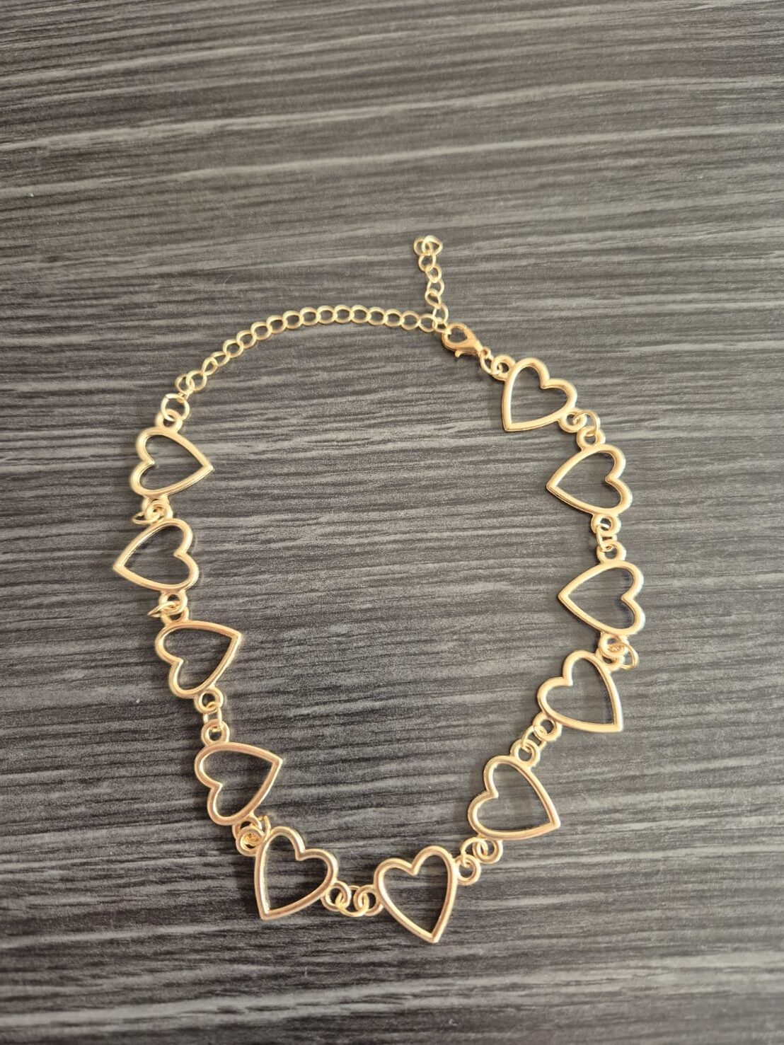 Collar corazón dorado