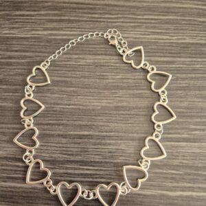 Collar corazón plateado