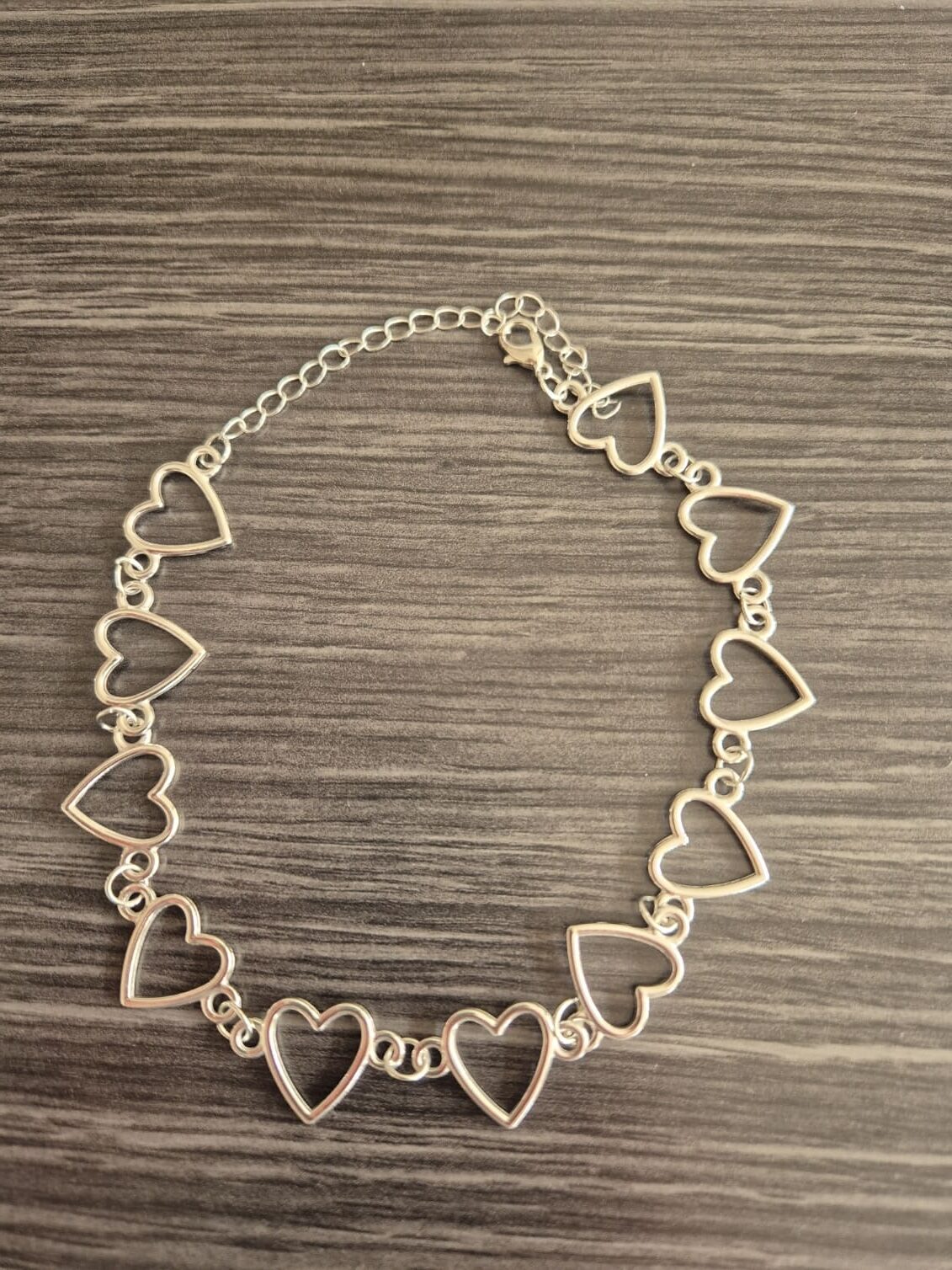 Collar corazón plateado