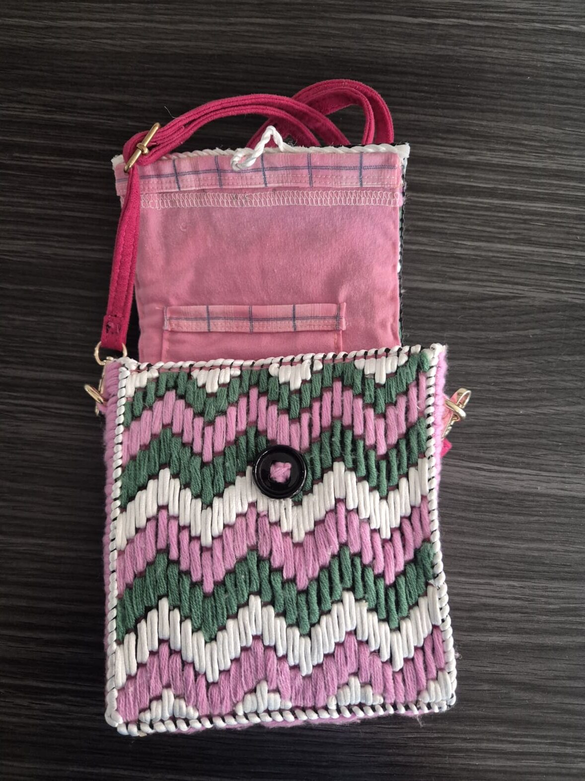 Bolso botón abierto