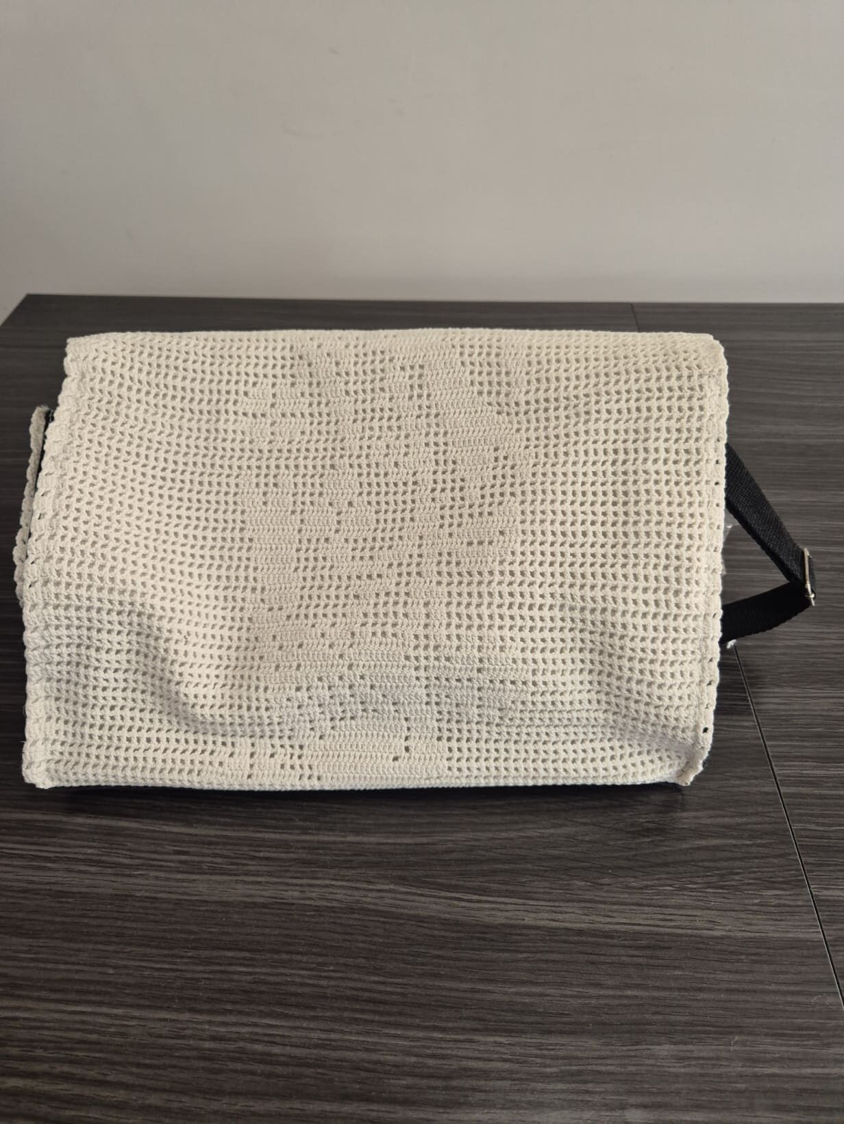 bolso gancho blanco trasero